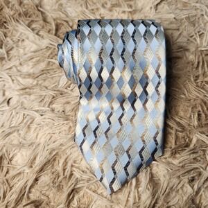 Roberto Villini Men's Silk Tie 60" X 4" Multi-Color Iridescent Geometric